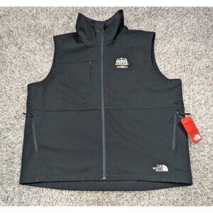 The North Face Castle Rock Softshell Vest Mens XXL 2XL Black Full Zip Wind NEW
